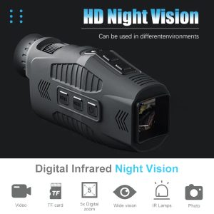 Monocular Night Vision Device Camera 1080P Hd Infrared 5X Digital Zoom Hunting Telescope Outdoor Day Night Dual-Use Darkness