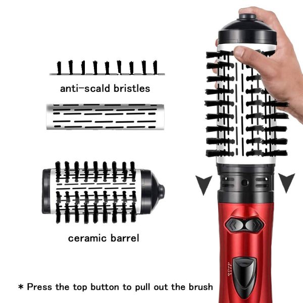 Multifunction Hair Comb Hair Dryer And Volumizer Rotating Roller Brush Salon Air Brush Styler Straightener Curler Comb