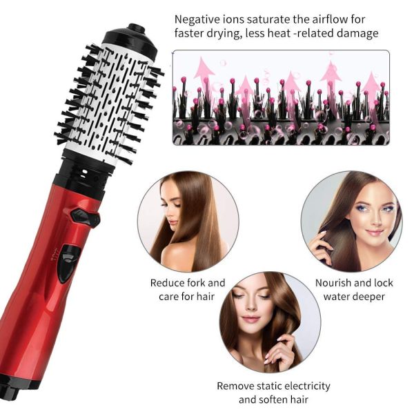 Multifunction Hair Comb Hair Dryer And Volumizer Rotating Roller Brush Salon Air Brush Styler Straightener Curler Comb