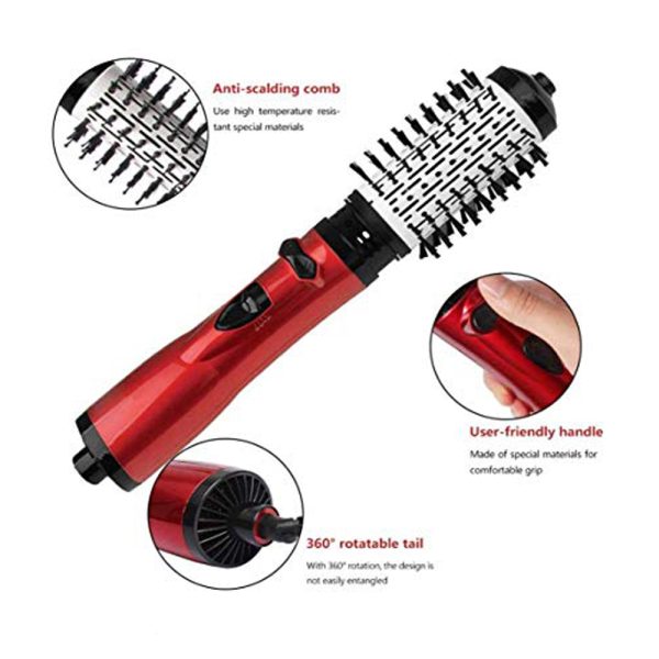 Multifunction Hair Comb Hair Dryer And Volumizer Rotating Roller Brush Salon Air Brush Styler Straightener Curler Comb