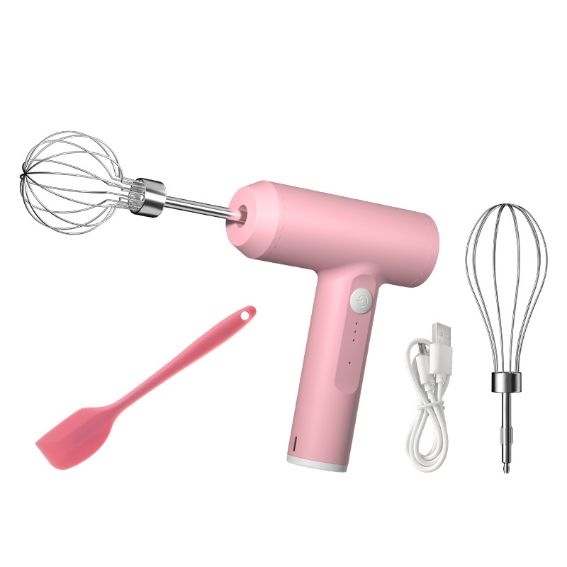  VENBER Whisk Whisks for Cooking Wireless Portable Electric Food  Mixer Hand Mixer High Power Dough Mixer Small Electric Egg Beater Baking  Hand Mixer Kitchen Tool (Color : Pink): Home & Kitchen