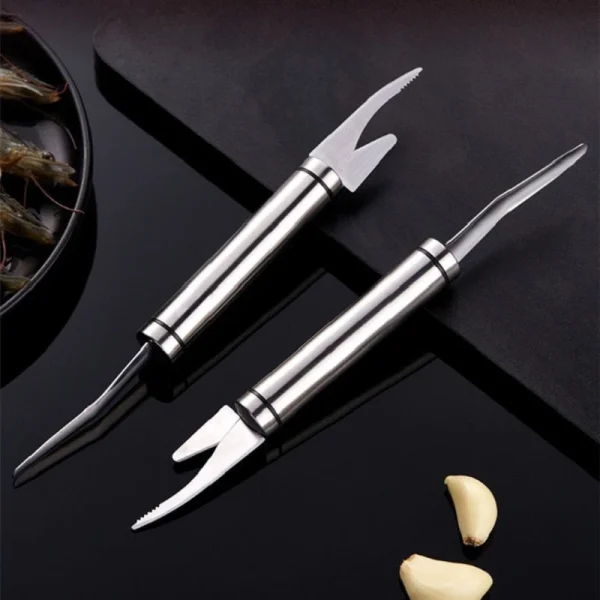 Manual Shrimp Peeler Sharp Shrimp Flosser Non-Stick Shrimp Line Cleaner Safe Double-Head Shrimp Line Cleaner Kitchen Accessories