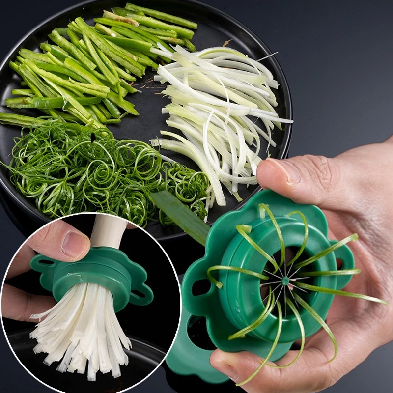 New Green Onion Easy Slicer Shredder Plum Blossom Cut Green Onion Wire  Drawing Kitchen Superfine Vegetable