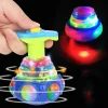 Bagged Round Luminous Toy Light Music Rotating Gyro Fidget Spinner Spinning Top Toys Random Color Children'S Toys Kids Gifts