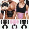 Battery/Recharge Abdominal Belt Electrical Ems Muscle Stimulation Buttocks Hip Fitness Bodybuilding Slimming Massage Abs Trainer