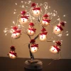 Snowman Christmas Led Garland String Lights Merry Christmas Decor For Home 2023 Cristmas Tree Ornament Happy Year Gifts 2024