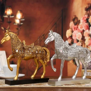 Nordic Horse Sculpture Animal Resin Horses Statue Figurine Home Decoration Desktop Ornament Interior Art Crafts