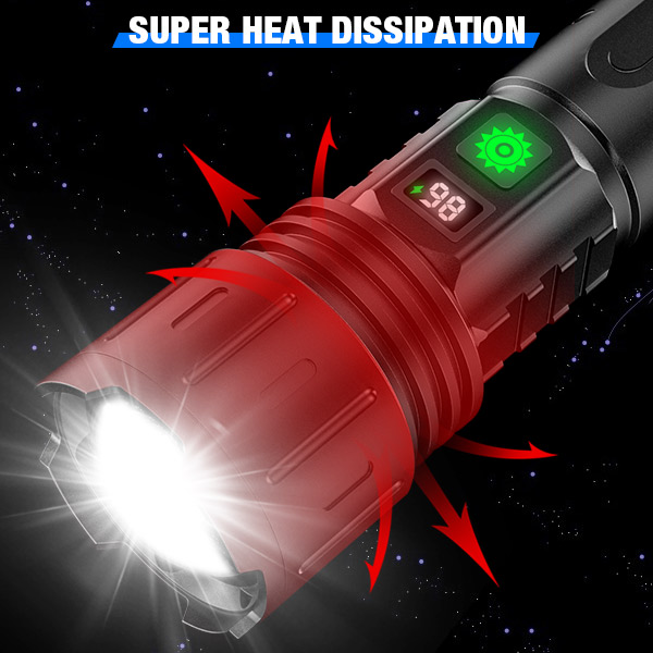 100000LM Super Bright Rechargeable Tactical LED Flashlight