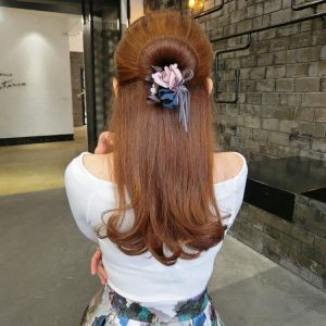 Korean Pearl Flower Hair Bun Accessory