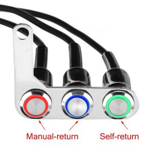 Motorcycle Switch Handlebar On- Push 3 Buttons