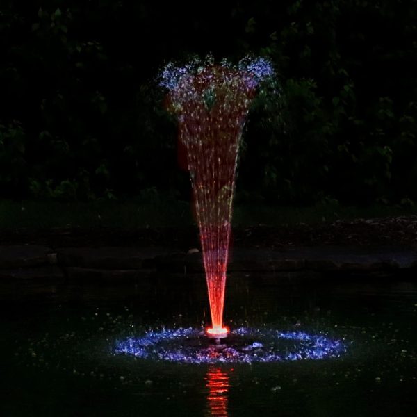 Solar Powered Rbg Light Up Pond Floating Water Fountain