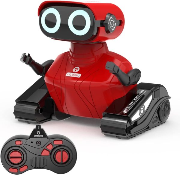 Robot Toys, Remote Control Robot Toy, Rc Robots For Kids With Led Eyes, Flexible Head & Arms, Dance Moves And Music