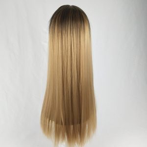 Long Straight Hair Fashion Gradient Hair