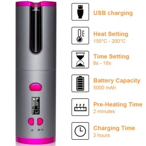 Curling Iron Usb Wireless Multifunctional Charging Curler