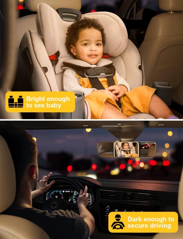 Baby Car Mirror With Light