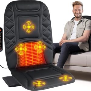 Car Massage Chair Pad Seat Cushion With 5 Vibration Motors