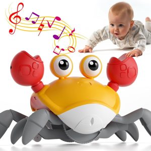 Crawling Crab Baby Toy - Infant Tummy Time Crab Crab Toys For Babies Boy Learning Crawl