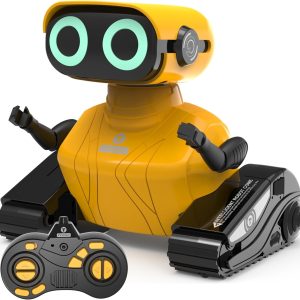 Robot Toys, Remote Control Robot Toy, Rc Robots For Kids With Led Eyes, Flexible Head & Arms, Dance Moves And Music