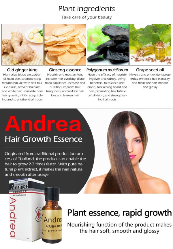 Andrea 20Ml Hair Growth Serum - Anti Hair Loss & Keratin Care