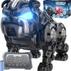 Remote Control Robot Dog Toys For Boys, Rechargeable Programmable Stunt Robot Dog With Singing, Dancing And Touch Functions For Boys Ages 3 4 5 6 7 8 9 10+ Christmas & Birthday Gifts (Black)