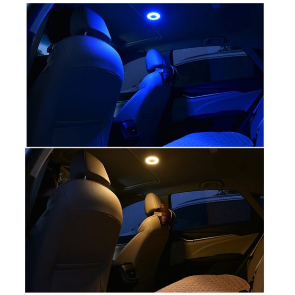 4" Car Interior Led Light Usb Charging Roof Magnet Night Lamp