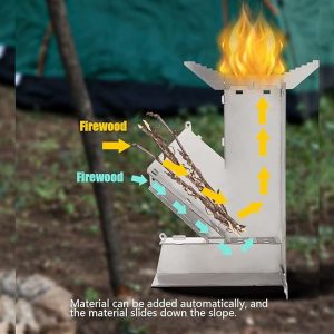 Portable Outdoor Rocket Wood Burning Stove Heater