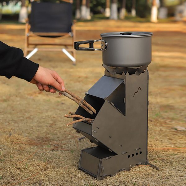 Portable Outdoor Rocket Wood Burning Stove Heater