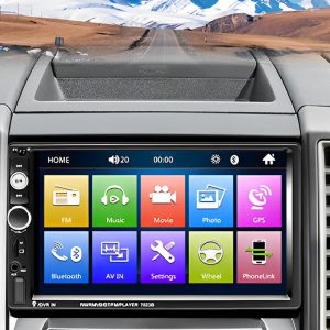 Double Din Car Stereo With Navigation Bluetooth And Backup Camera
