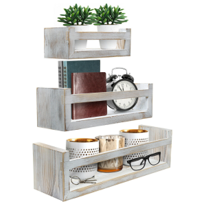 Premium Wall Mounted Floating Wooden Rustic Kitchen Shelves