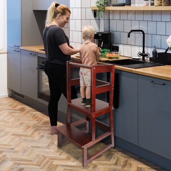 Kids Kitchen Learning Helper Step Stool Tower