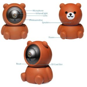 1080P Wifi Auto-Tracking Bear Camera With Ir Night Vision