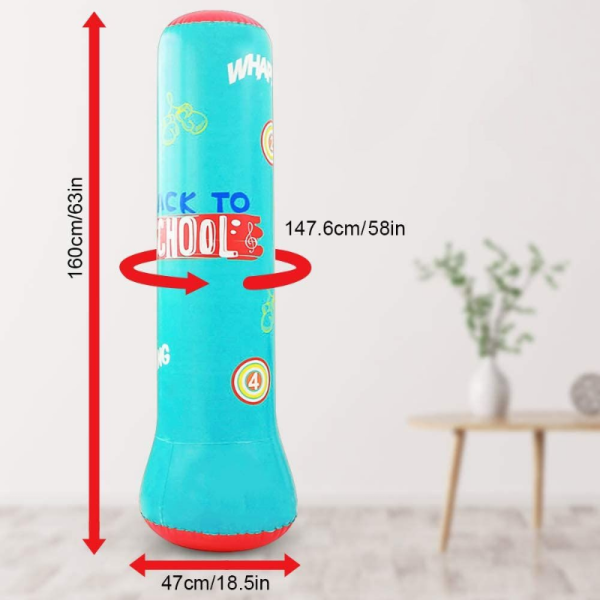 Premium Inflatable Standing Punching Bag 62 In