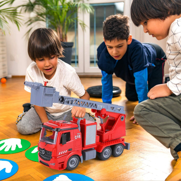 Realistic Kids Diy Fire Engine Truck Toy