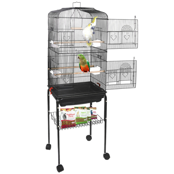 Portable Large Big Bird Cage With Wheels 59"