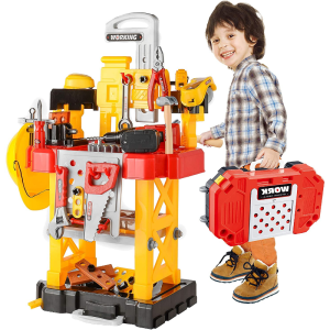 Premium Kids Toy Tool Work Bench 83Pcs