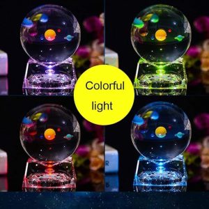 3D Crystal Ball Transparent Glowing Milky Way Ornament