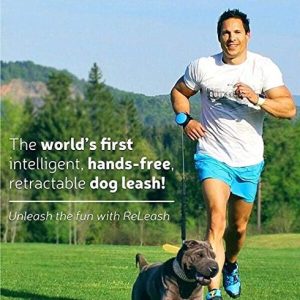 Releash Retractable Dog Leash - Dog Walking Leash - Pet Training Jogging Hiking - 9 Foot Cord - Hands Leash For Running Dog - Extendable Dog Leash - Comfort Grip Dog Leash - Under 66Lbs (Green)