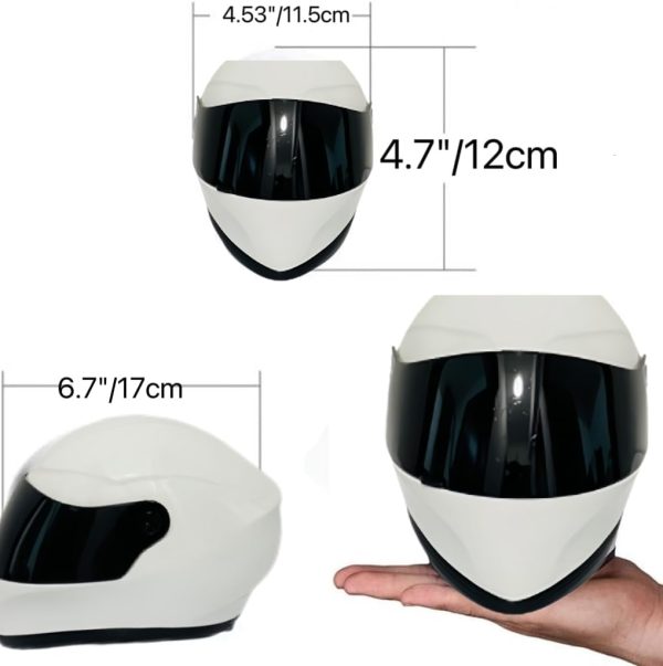 Cat Full Face Motorcycle Helmet Outdoor Riding Helmet Hat For Small Dog Doggie Puppy Kitten Helmet Pet Supplies Racing Small Gift (White)