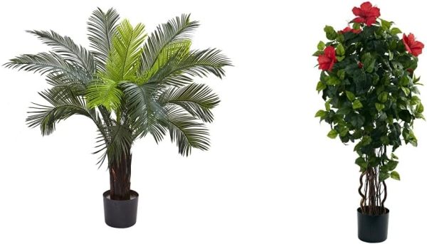 Nearly Natural 6817 Cycas Indoor/Outdoor Uv Resistant Tree, 3',Green