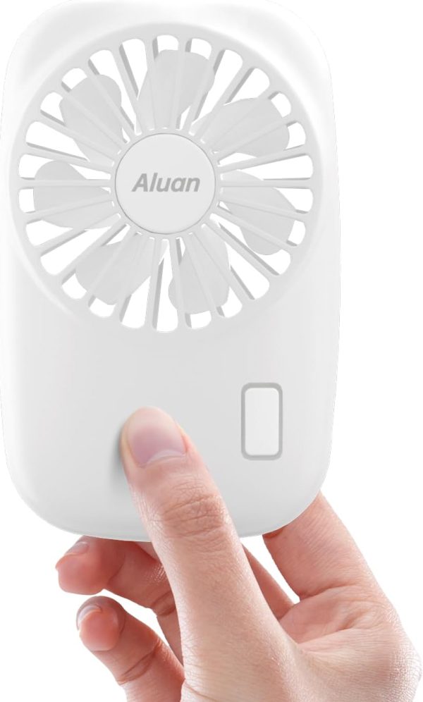 Aluan Handheld Mini Fan Powerful Small Personal Portable Speed Adjustable Usb Rechargeable Eyelash Fan For Kids Girls Boys Woman Man Home Office Outdoor Travel