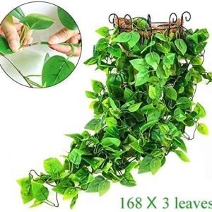 Ageomet 3Pcs Artificial Hanging Plants, 3.6Ft Ivy Vine For Wall House Room Indoor Outdoor Decoration (No Baskets)