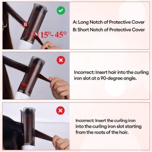Ckeyin Automatic Curling Iron,Professional Anti-Tangle Auto Hair Curler With 1.25