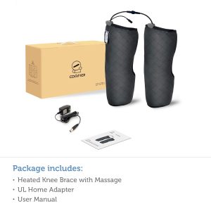 Comfier Heated Knee Brace Wrap With Massage,Vibration Knee Massager With Heating Pad For Knee, Leg Massager, Fsa Or Hsa Eligible,Heated Knee Pad For Stress