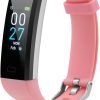 Fitness Tracker With Blood Pressure Heart Rate Sleep Monitor, Activity Tracker Smart Watch Health Tracker Pedometer Step Counter For Iphone & Android Phones For Kids Man Women(Pink)