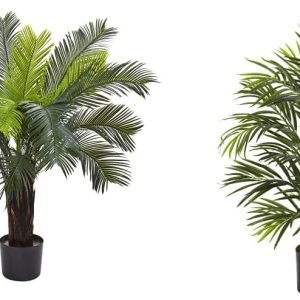 Nearly Natural 6817 Cycas Indoor/Outdoor Uv Resistant Tree, 3',Green