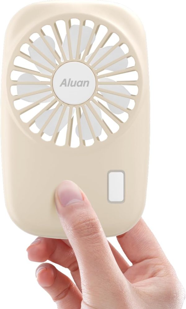 Aluan Handheld Mini Fan Powerful Small Personal Portable Speed Adjustable Usb Rechargeable Eyelash Fan For Kids Girls Boys Woman Man Home Office Outdoor Travel