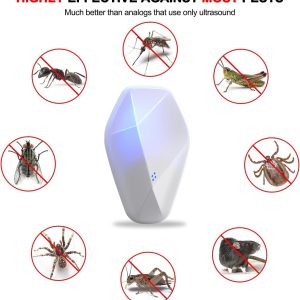 Ultrasonic Pest Repeller, Electric Insect Repeller For Indoor Use, Pest Control Device For Rodents, Mosquitoes, Ants, Cockroaches, Silverfish, Mice, Fleas, Beetles And Other Insects (6 Packs)