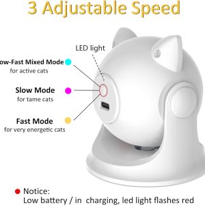 Umosis Automatic Laser Cat Toy, Cat Laser Toy Interactive For Indoor Cats/Kitty/Dogs,Rechargeable Cat Toy
