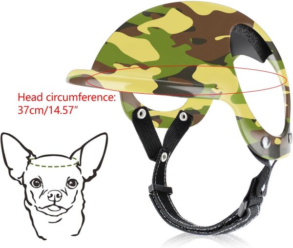 Pet Helmet Dogs Cats Sports Motorcycle Hat With Stretch Chin Rope Practical Pet Ridding Hat For Traveling Reusable Pet Helmets For Small Cats Pet Helmets For Small Dog Pet Helmet Motorcycle Pet Helmet