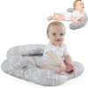 Hyhuudth 2-In-1 Tummy Time Mat & Seated Support Pillow,Baby Tummy Time Pillow Support For Newborns And Older Babies,With Detachable Support Pillow,Baby Shower Chair Floor Seater Gifts (Moroccan)